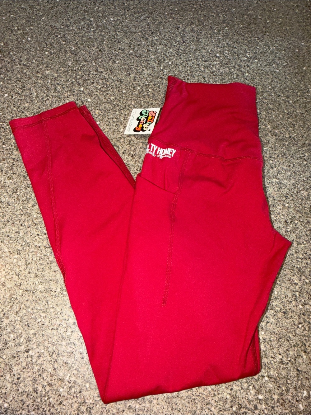 Salty Honey High-Waist Deep Red Leggings